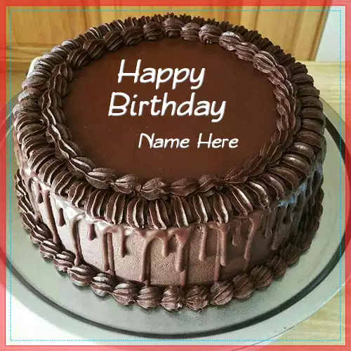 Birthday Chocolate Cake With Name Janu